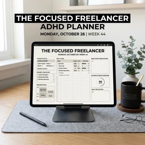 Focused Freelancer & ADHD Productivity Planner1