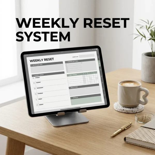 Weekly Reset System Life Organization & Focus Guide